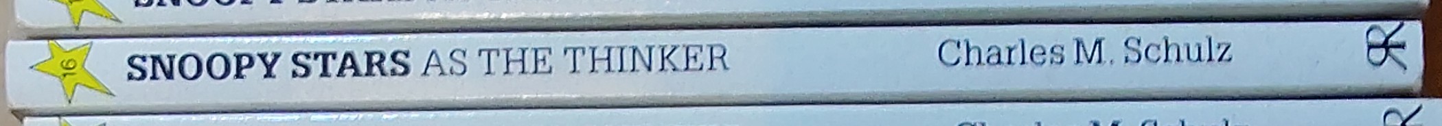 Charles M. Schulz  SNOOPY STARS AS THE THINKER spine of book image