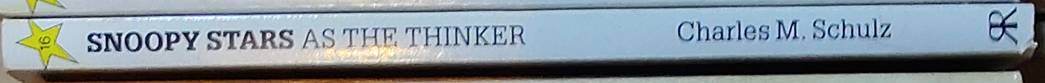 Charles M. Schulz  SNOOPY STARS AS THE THINKER spine of book image