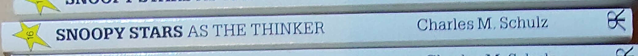 Charles M. Schulz  SNOOPY STARS AS THE THINKER spine of book image