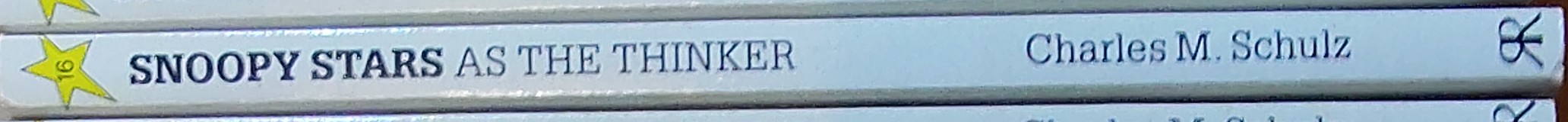 Charles M. Schulz  SNOOPY STARS AS THE THINKER spine of book image