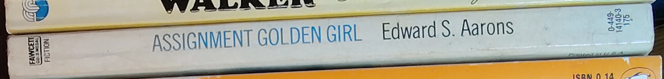 Edward S. Aarons  ASSIGNMENT GOLDEN GIRL spine of book image