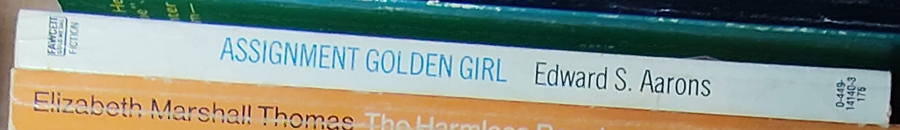 Edward S. Aarons  ASSIGNMENT GOLDEN GIRL spine of book image