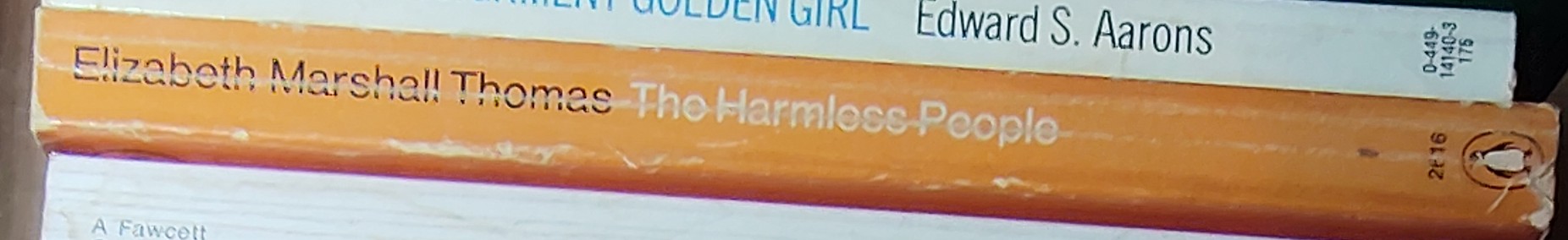 Elizabeth Marshall Thomas  THE HARMLESS PEOPLE spine of book image