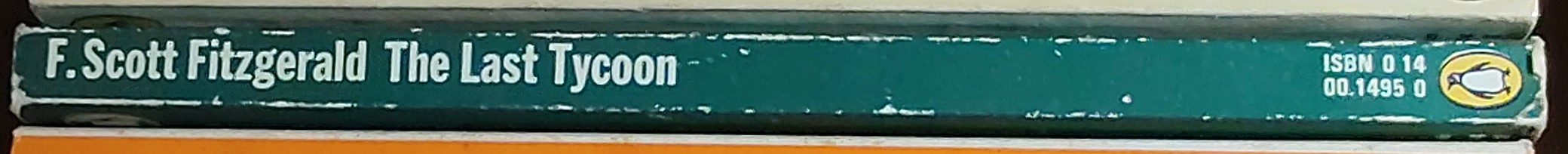 F.Scott Fitzgerald  THE LAST TYCOON spine of book image