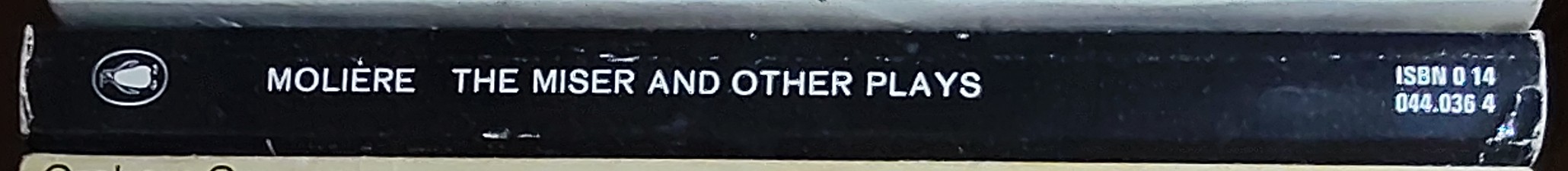 Moliere   THE MISER AND OTHER PLAYS spine of book image