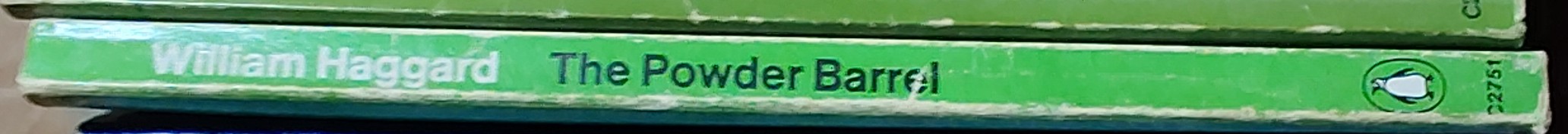 William Haggard  THE POWDER BARREL spine of book image