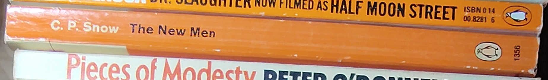 C.P. Snow  THE NEW MEN spine of book image