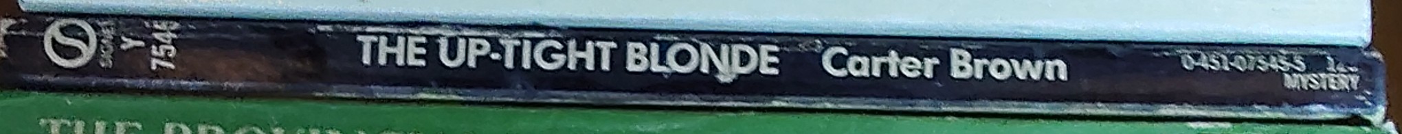 Carter Brown  THE UP-TIGHT BLONDE spine of book image