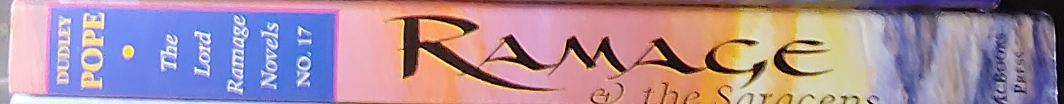 Dudley Pope  RAMAGE AND THE SARACENS spine of book image