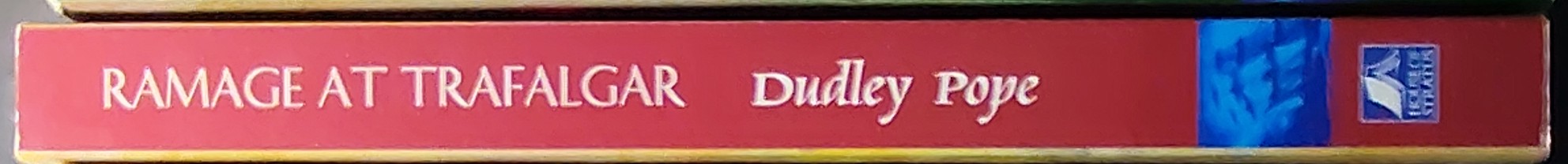 Dudley Pope  RAMAGE AT TRAFALGAR spine of book image