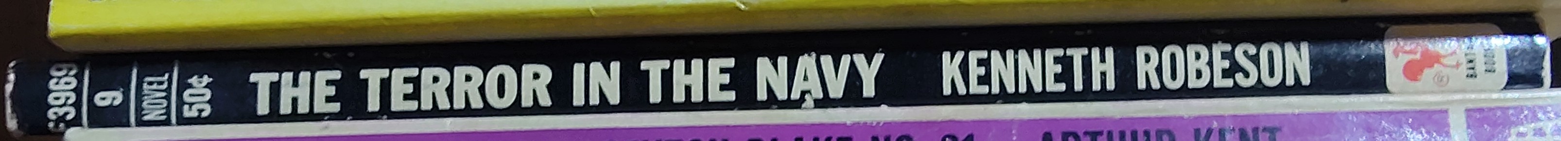 Kenneth Robeson  DOC SAVAGE: THE TERROR IN THE NAVY spine of book image