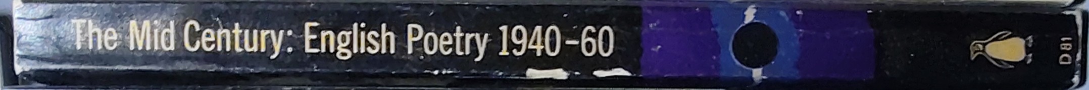 David Wright (Edits_and_Introduces) THE MID CENTURY: ENGLISH POETRY 1940-60 spine of book image