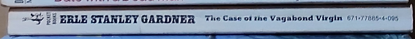Erle Stanley Gardner  THE CASE OF THE VAGABOND VIRGIN spine of book image