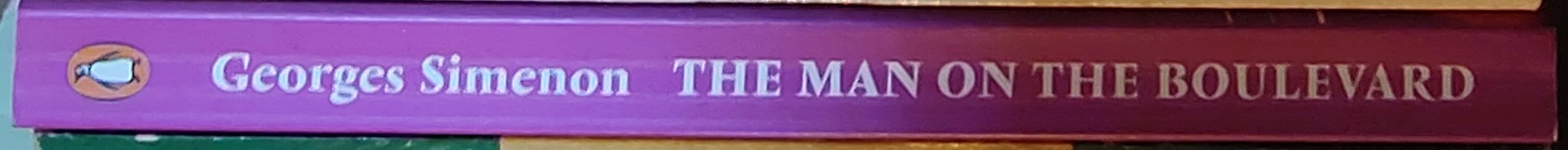 Georges Simenon  THE MAN ON THE BOULEVARD spine of book image