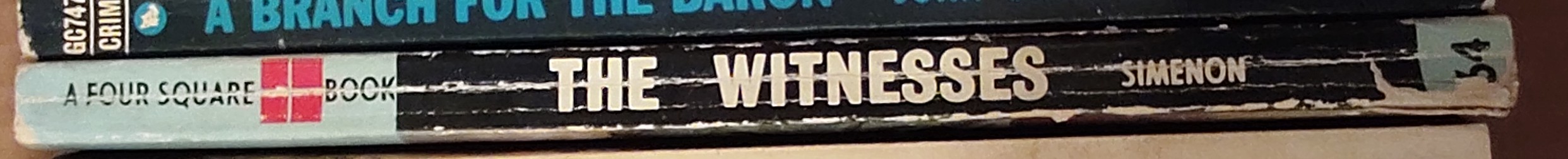 Georges Simenon  THE WITNESSES spine of book image