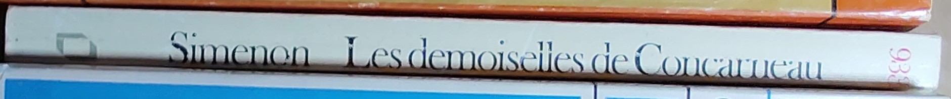 Georges Simenon  LES DEMOISELLES DE CONCARNEAU spine of book image