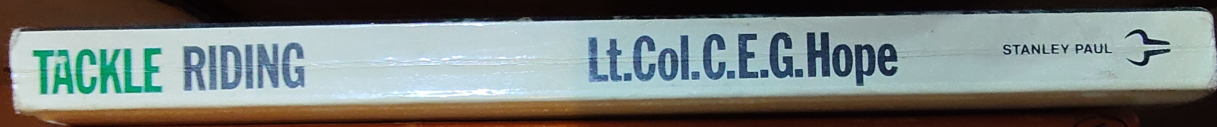 C.E.G. Hope  TACKLE RIDING spine of book image