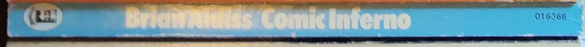 Brian Aldiss  COMIC INFERNO spine of book image