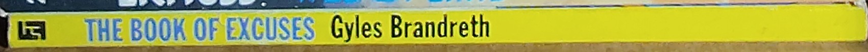 Gyles Brandreth  THE BOOK OF EXCUSES spine of book image