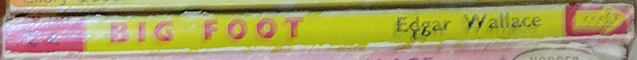 Edgar Wallace  BIG FOOT spine of book image