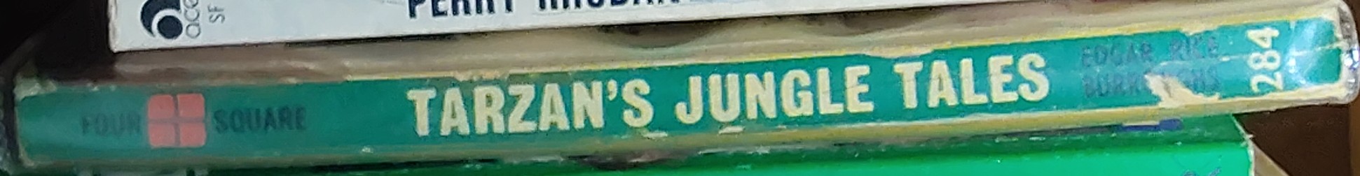 Edgar Rice Burroughs  TARZAN'S JUNGLE TALES spine of book image