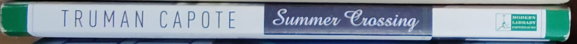 Truman Capote  SUMMER CROSSINGS spine of book image