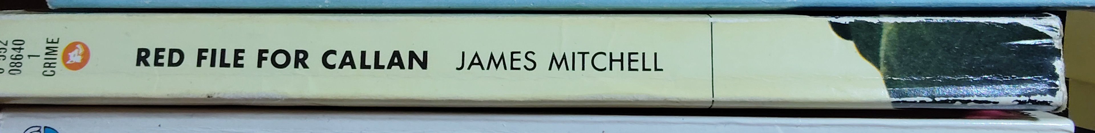 James Mitchell  RED FILE FOR CALLAN (Edward Woodward) spine of book image