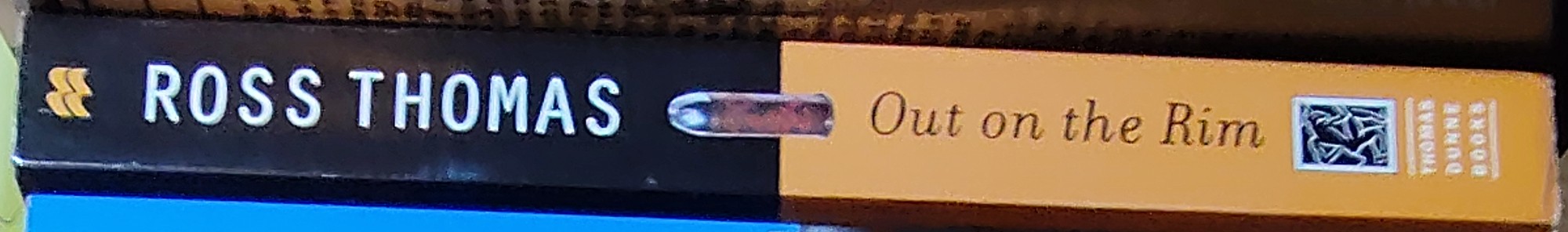 Ross Thomas  OUT ON THE RIM spine of book image