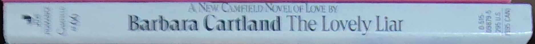 Barbara Cartland  THE LOVELY LIAR spine of book image