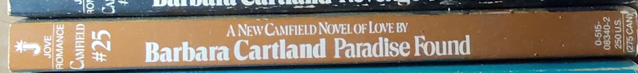 Barbara Cartland  PARADISE FOUND spine of book image