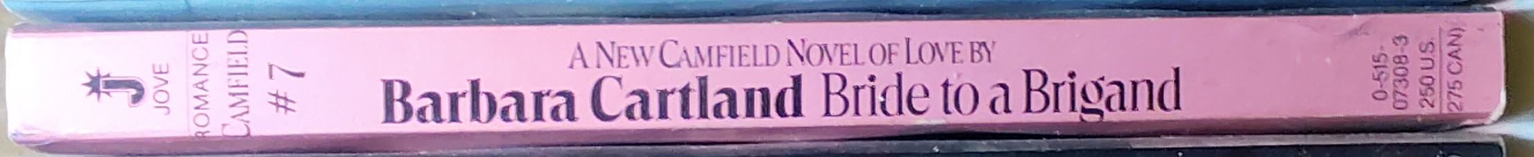 Barbara Cartland  BRIDE TO A BRIGAND spine of book image