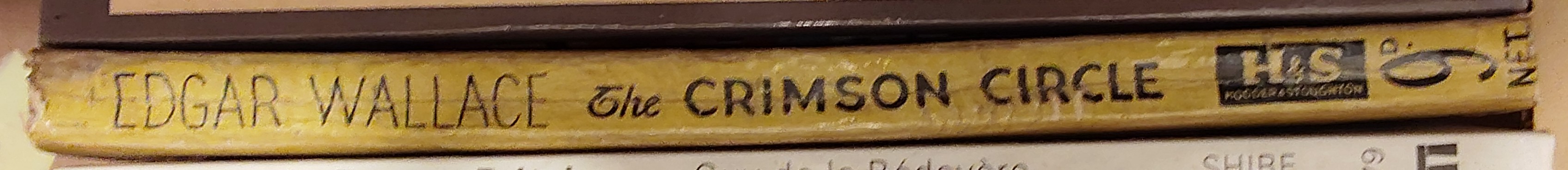 Edgar Wallace  THE CRIMSON CIRCLE spine of book image