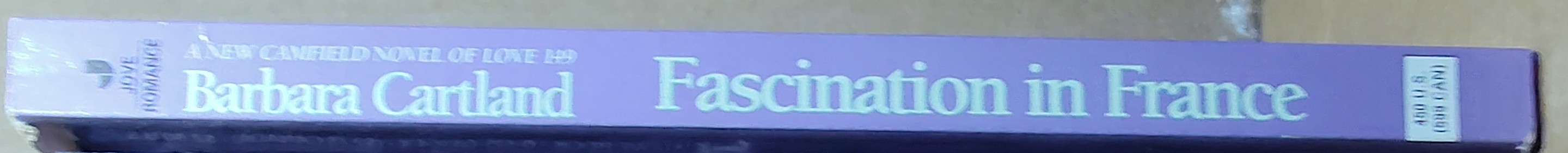 Barbara Cartland  FASCINATION IN FRANCE spine of book image