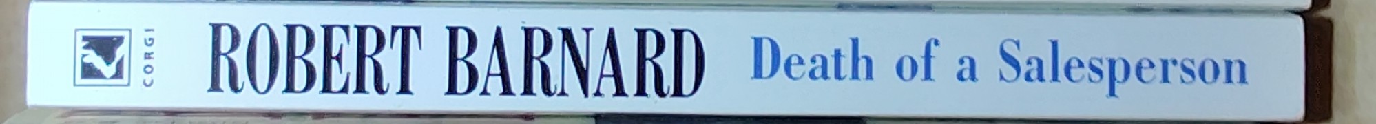 Robert Barnard  DEATH OF A SALESPERSON spine of book image