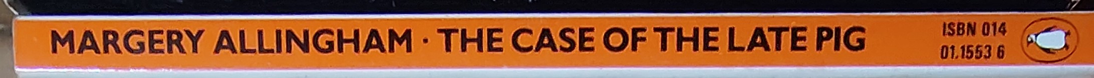 Margery Allingham  THE CASE OF THE LATE PIG (TV tie-in) spine of book image