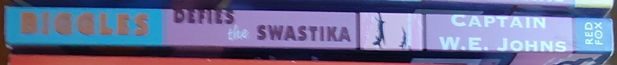 Captain W.E. Johns  BIGGLES DEFIES THE SWASTIKA spine of book image