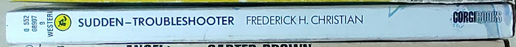 Frederick H. Christian  SUDDEN - TROUBLESHOOTER spine of book image