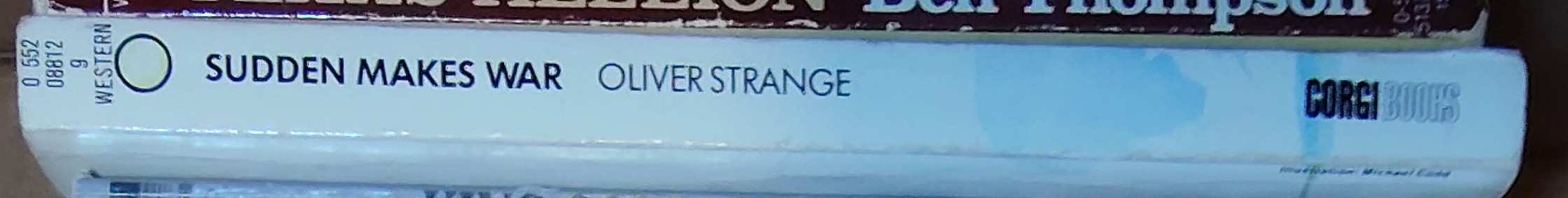 Oliver Strange  SUDDEN MAKES WAR spine of book image