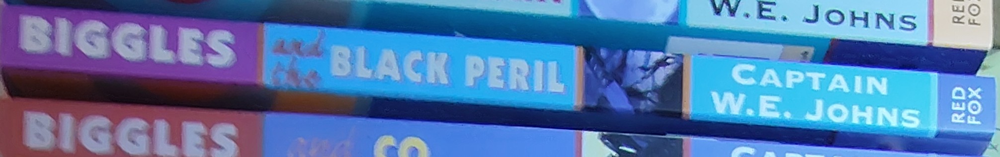 Captain W.E. Johns  BIGGLES AND THE BLACK PERIL spine of book image