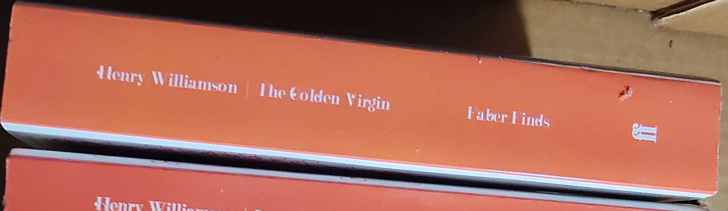 Henry Williamson  THE GOLDEN VIRGIN spine of book image