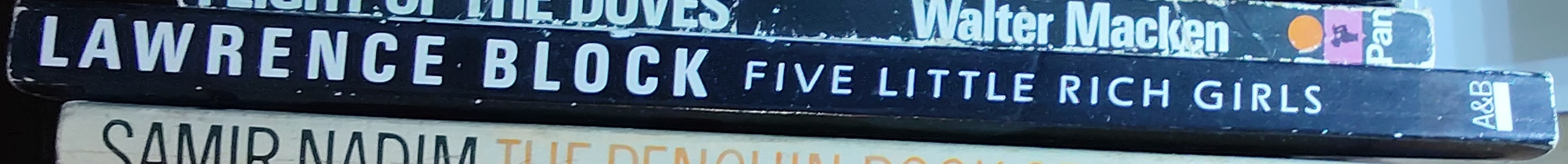 Lawrence Block  FIVE LITTLE RICH GIRLS spine of book image