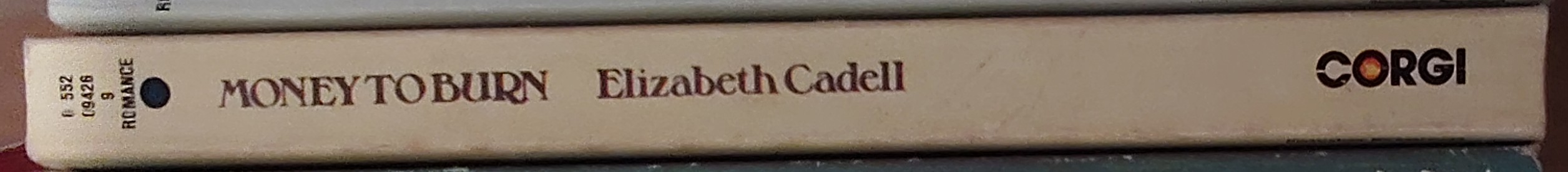 Elizabeth Cadell  MONEY TO BURN spine of book image