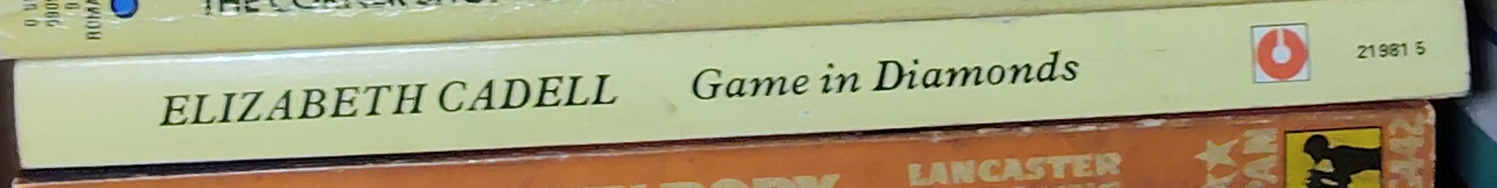 Elizabeth Cadell  GAME IN DIAMONDS spine of book image