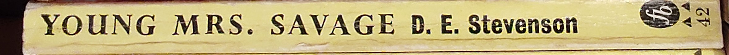 D.E. Stevenson  YOUNG MRS. SAVAGE spine of book image