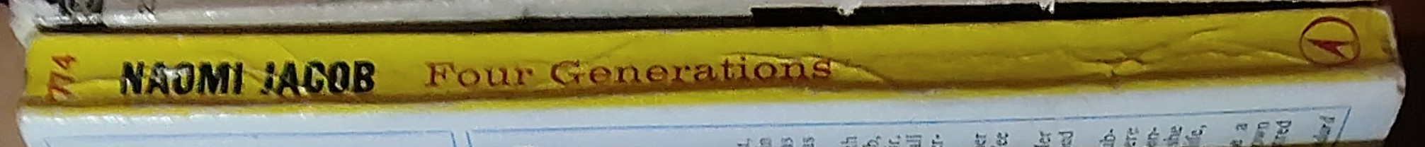 Naomi Jacob  FOUR GENERATIONS spine of book image