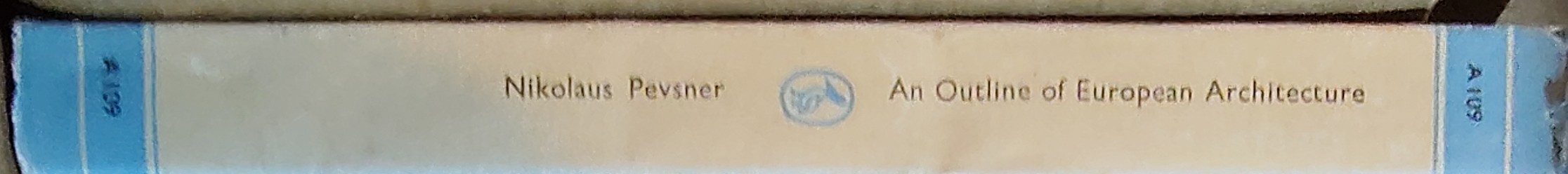 
\ AN OUTLINE OF EUROPEAN ARCHITECTURE  spine of book image