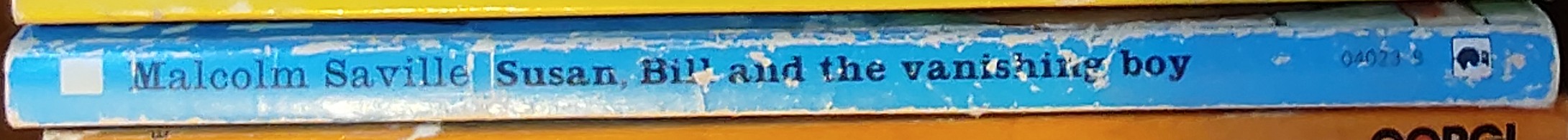 Malcolm Saville  SUSAN, BILL AND THE VANISHING BOY spine of book image