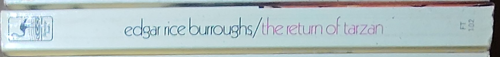 Edgar Rice Burroughs  THE RETURN OF TARZAN spine of book image