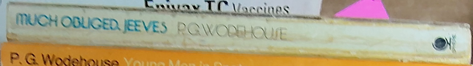 P.G. Wodehouse  MUCH OBLIGED, JEEVES spine of book image