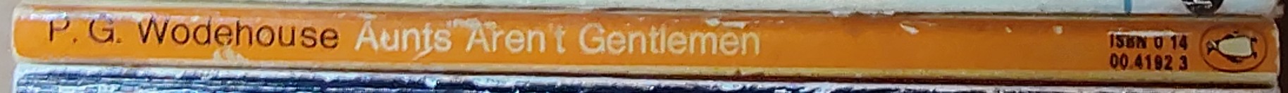 P.G. Wodehouse  AUNTS AREN'T GENTLEMEN spine of book image